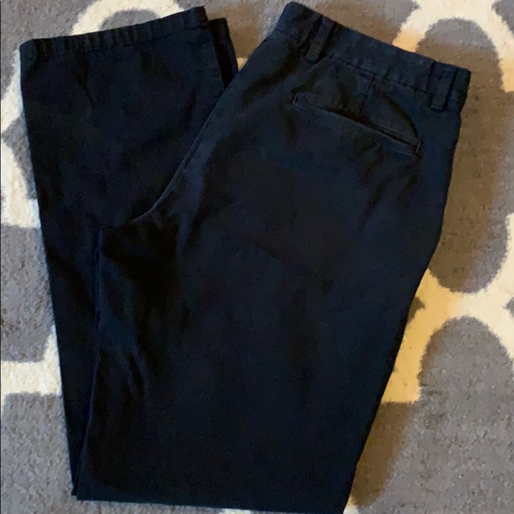 Old Navy flat front straight leg black Chinos